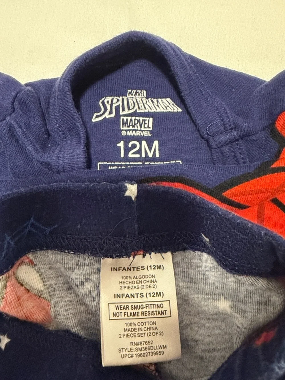 Spiderman Red and Navy Kids Pajama Set